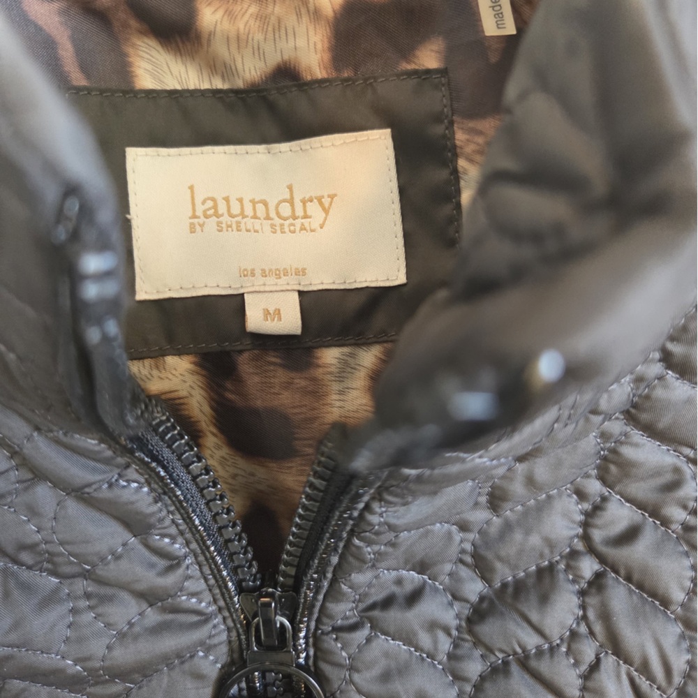 Laundry By Shelli Segal Gray Quilted Jacket - Picture 3 of 5